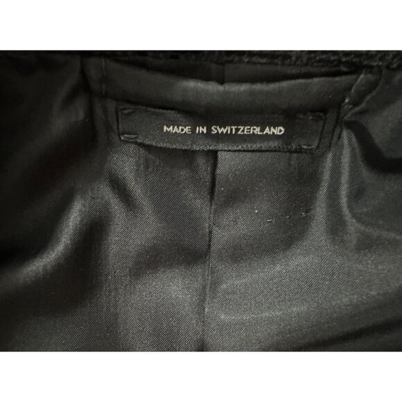 Tom Ford Silk Blend Tuxedo Suit Jacket Blazer Black Size 54 R geometric pattern - Picture 6 of 9